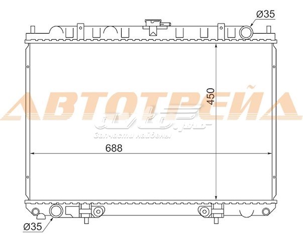 NS000512 SAT Радіатор охолодження двигуна