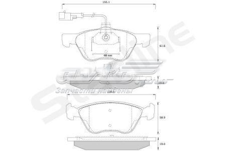 Передні тормозні колодки SBDS259 Starline