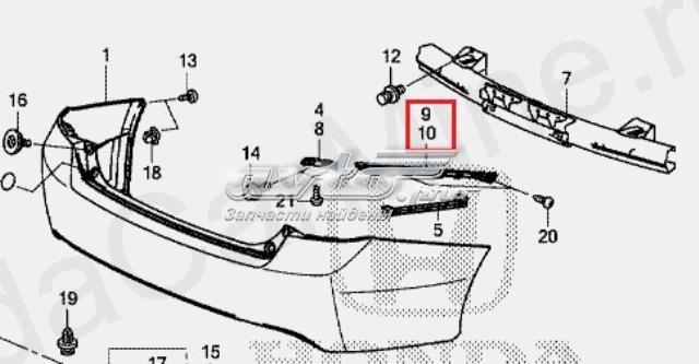 Направляюча заднього бампера, права 71593T2AA01 Honda