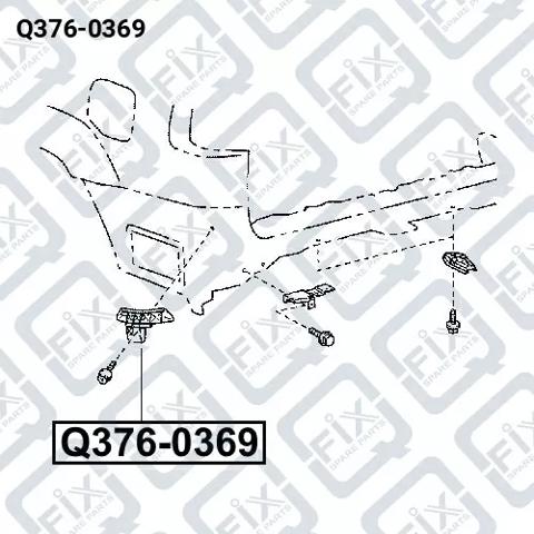 Направляюча заднього бампера, права Q3760369 Q-fix