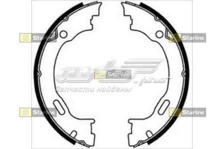 Колодки ручника / стоянкового гальма Starline BC08720 ціна, від 19.81 USD