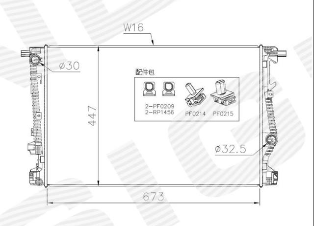 RA37024Q Signeda Радіатор охолодження двигуна