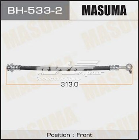 BH5332 Masuma Шланг гальмівний передній, лівий