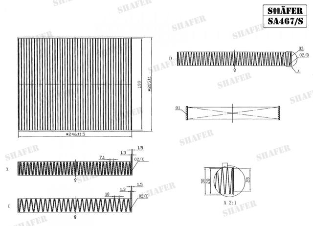 Фільтр салону SA467S Shafer