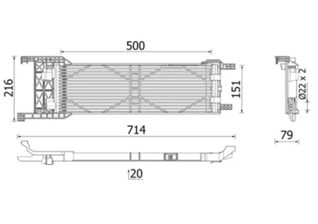 50533828 Fiat/Alfa/Lancia Радіатор охолодження, АКПП