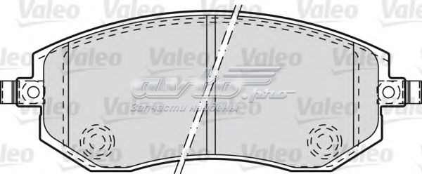 Колодки гальмівні передні, дискові 598853 VALEO