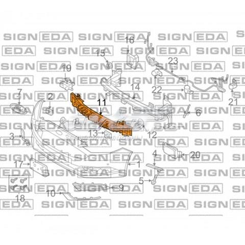 Абсорбер (наповнювач) бампера переднього PFD04386EA Signeda