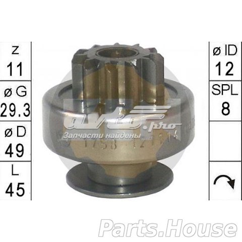 ZN1758 ZEN Привід стартера бендикс