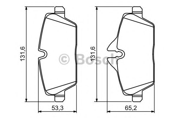 986494120 Bosch Передні гальмівні колодки
