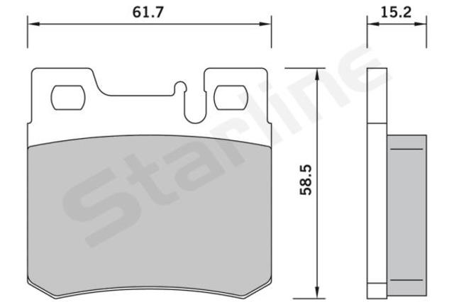 Задні гальмівні колодки Starline BDS385 ціна, від 13.42 USD