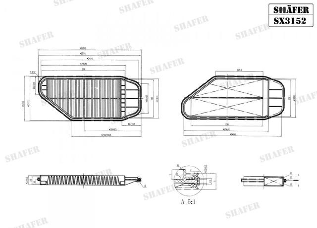 Фільтр повітряний SX3152 Shafer