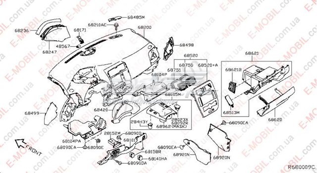  Nissan/Infiniti 685203NA0A ціна, від 33.90 USD