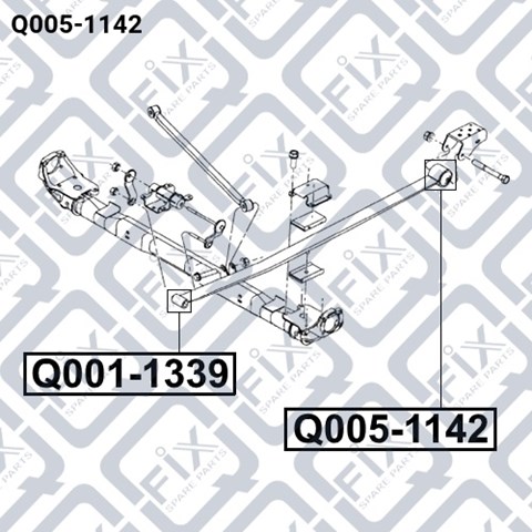 Сайлентблок ресори, передній Q-fix Q0051142 ціна, від 16.31 USD