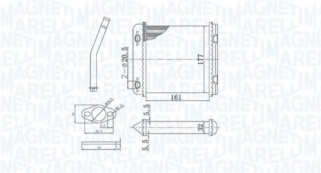 Купити BR408 Magneti Marelli Теплообмінник