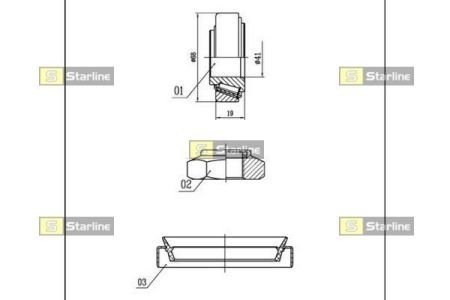 Купити LO00919 Starline Підшипник задньої ступиці