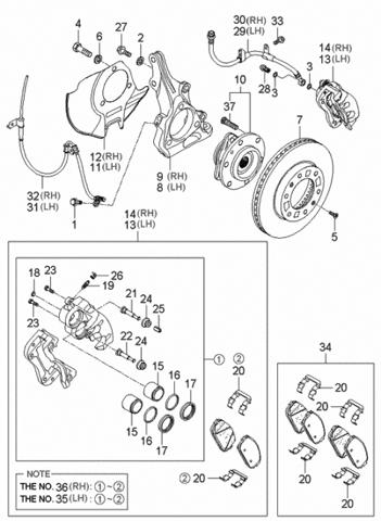 Направляюча супорту переднього, верхня HYUNDAI 581612E000 Направляюча супорту переднього, верхня HYUNDAI 581612E000