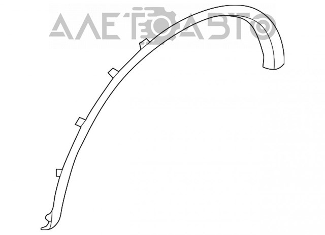 Накладка передньої лівої арки колеса Nissan/Infiniti 638615NA0A ціна, від 76.59 USD