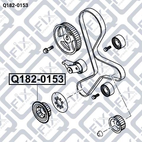 Купити Q1820153 Q-fix Зірка-шестерня приводу коленвалу двигуна