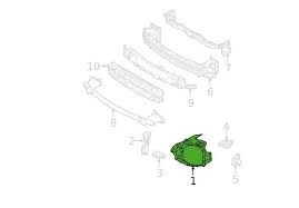 Купити 6400J895 Mitsubishi Кронштейн бампера переднього, лівий