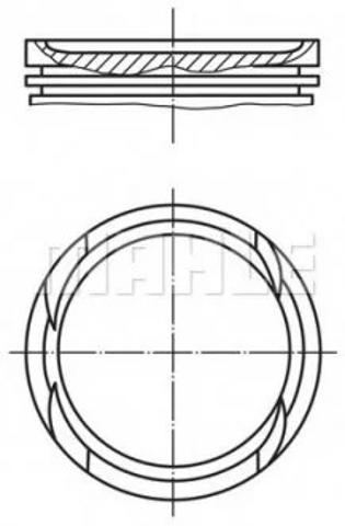 0100501 Mahle Original Поршень в зборі