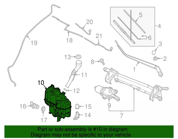 Бачок омивача лобового скла Mazda BJT667481 ціна, від 40.36 USD