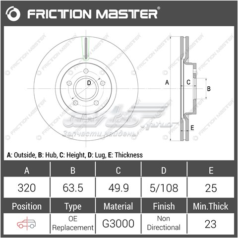 Гальмівні диски передні R1125 Friction Master