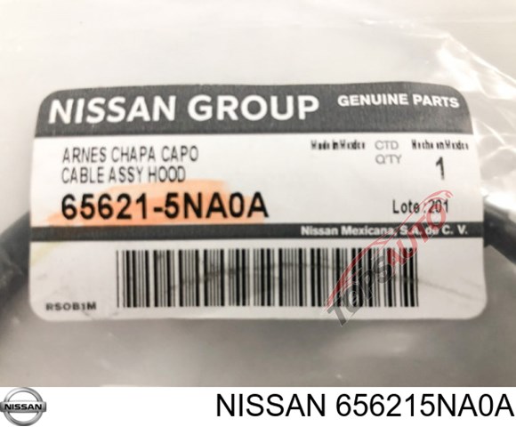 Трос відкриття капота Nissan/Infiniti 656215NA0A ціна, від 9.94 USD