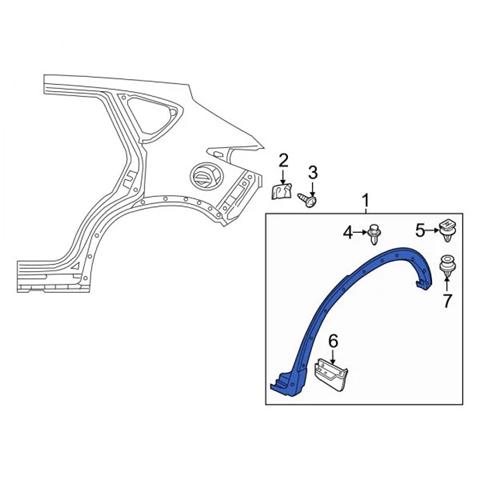 KPF151W60B Mazda Молдинг арки крила переднього, правий