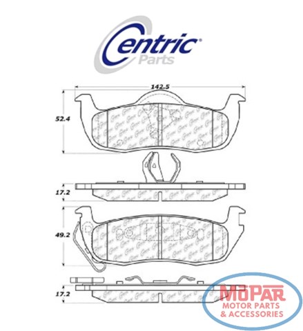 Задні дискові колодки Centric Parts 10210870