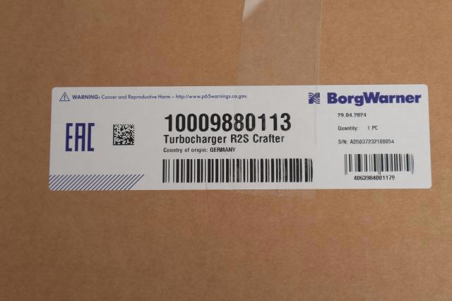 Турбокомпресор Borg-Warner 10009880113