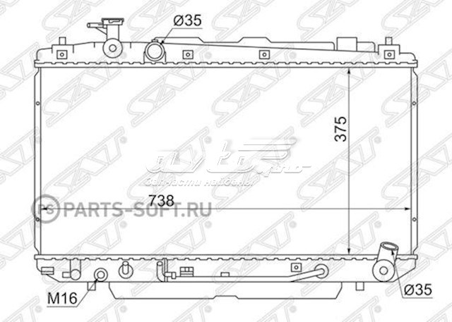 Радіатор основний SAT TY0004ACA20 ціна, від 77.71 USD