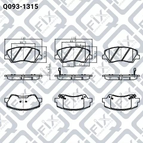 Гальмівні колодки Q-fix Q0931315 ціна, від 16.91 USD