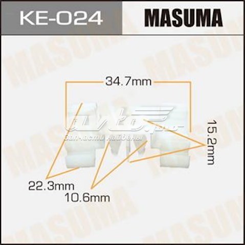 Кліпса (пістон) кріплення молдинга двері KE024 Masuma