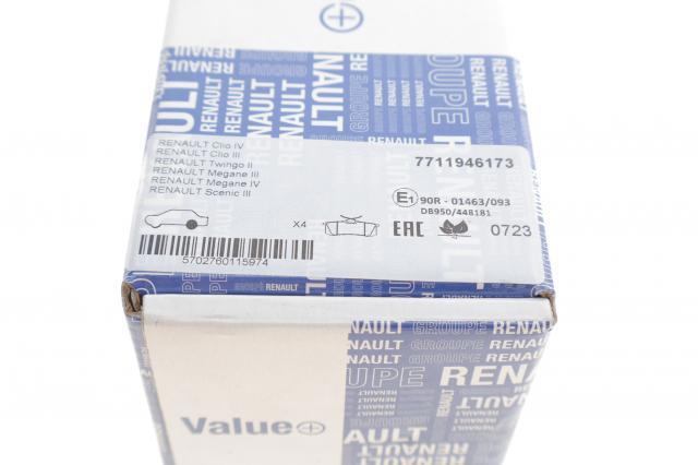 7711946173 Renault (RVI) Колодки гальмівні задні, дискові