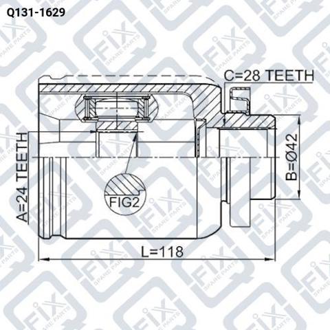 ШРКШ внутрішній, передній, правий Q-fix Q1311629 ціна, від 59.15 USD