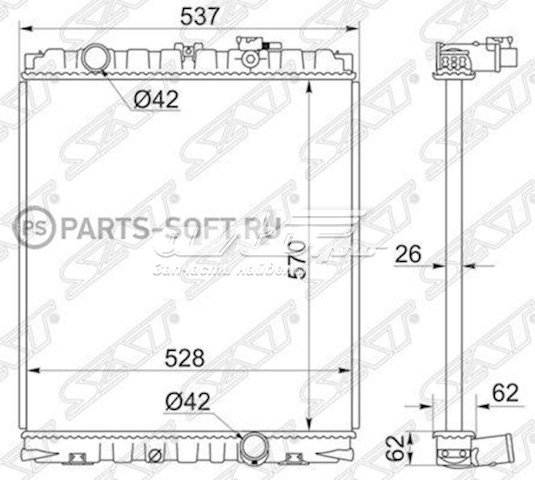 Радіатор основний SAT HY0017 ціна, від 140.45 USD