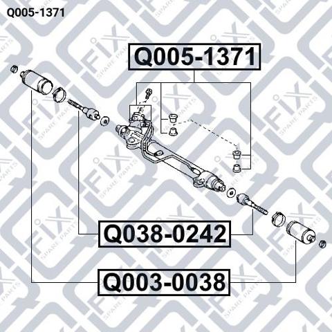 Сайлентблок кріплення рульової рейки Q-fix Q0051371 ціна, від 46.57 USD