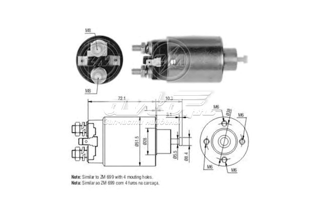 Реле втягуюче стартера VALEO 691888