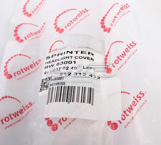 Вія (накладка) лівої фари Rotweiss RW63001 ціна, від 5.80 USD