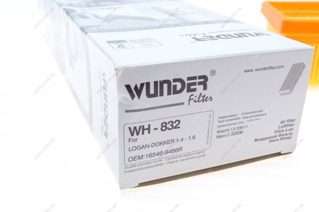 Фільтр повітряний Wunder WH832