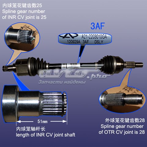 Купити A212203010GA Chery 