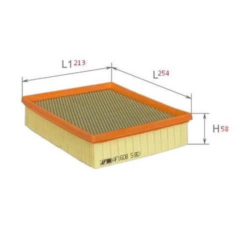 Елемент повітряного фільтра Alpha Filter AF1608S ціна, від 3.88 USD