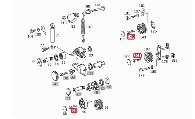 Купити N006912008014 Mercedes Кронштейн натягувача приводного ременя