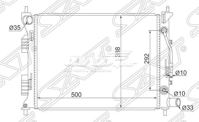 Радіатор основний SAT HY00161 ціна, від 102.76 USD