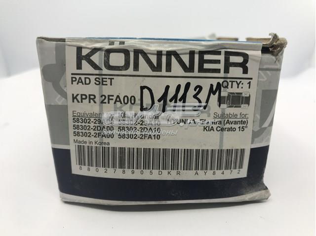 Задні дискові колодки Konner KPR2FA00