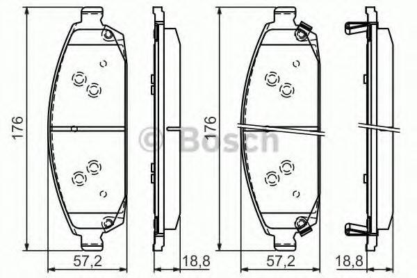 Передні тормозні колодки 986494370 Bosch