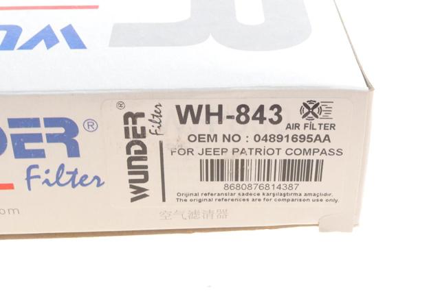 Елемент повітряного фільтра Wunder WH843 ціна, від 5.04 USD