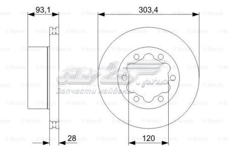 Купити 986479296 Bosch Диск заднього гальма
