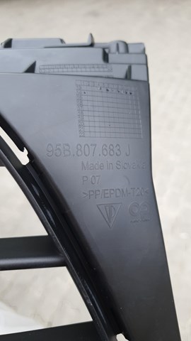 Решітка переднього бампера, центральна Porsche 95B807683J1E0