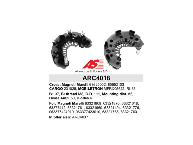 ARC3062 AS/Auto Storm Діодний випрямляч